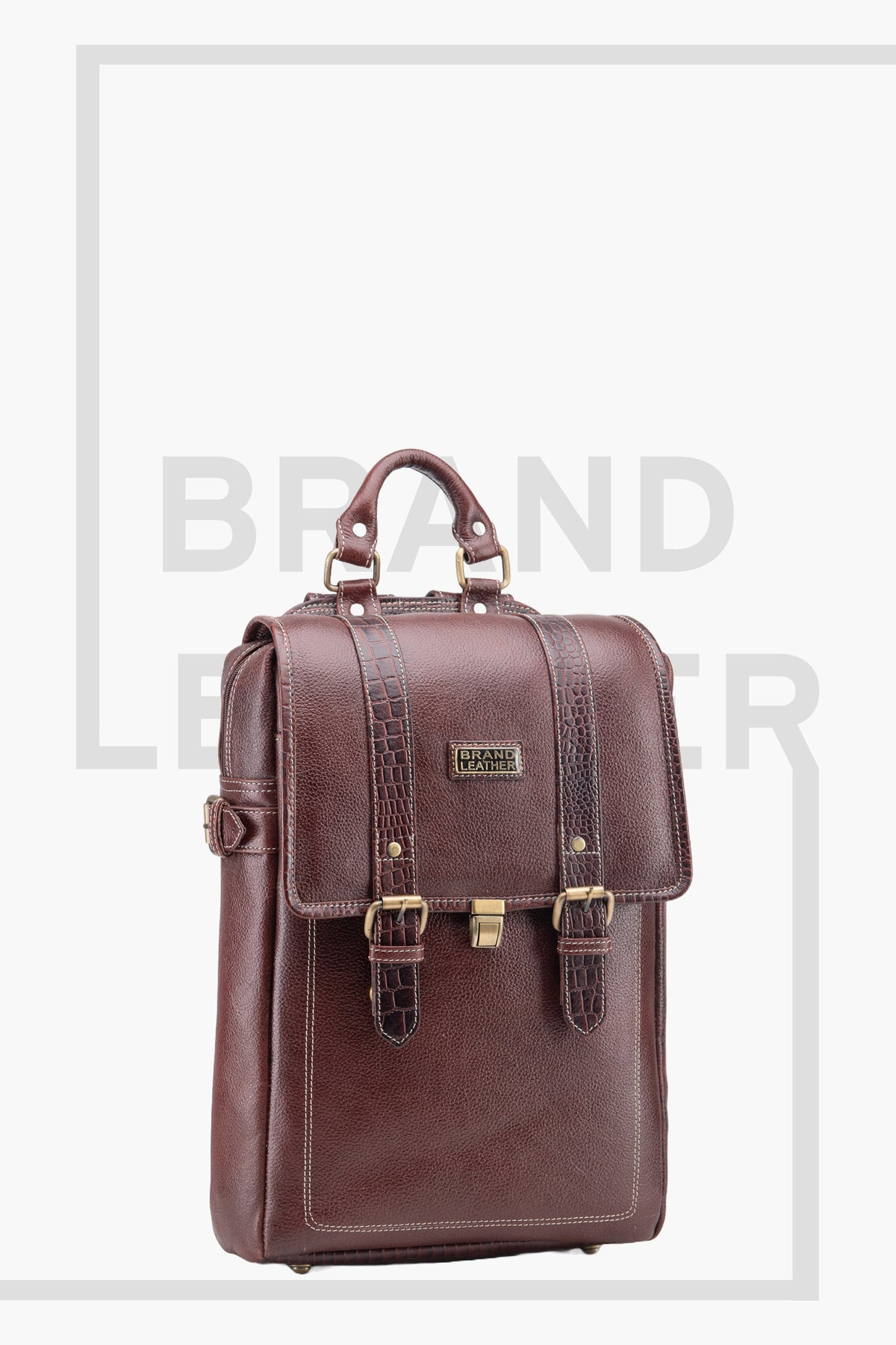 BRAND LEATHER Genuine Leather 14, 15.6 Inch Laptop Backpack For Use Office|Travel|Scahool|College Unisex