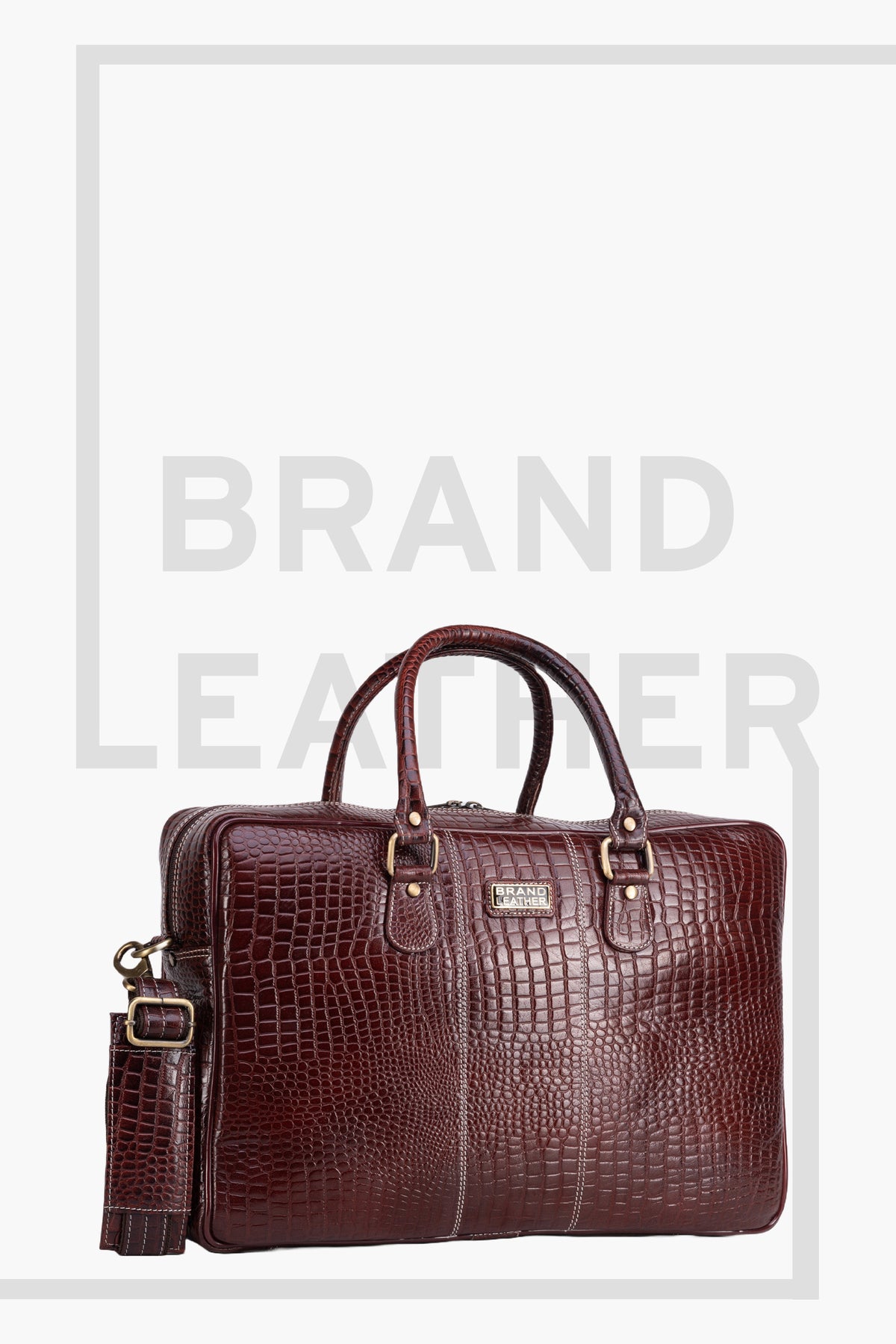 BRAND LEATHER Laptop Bag for Men - Genuine Leather Office Bag with Multiple Compartments Fits 14/15.6/16 Inch Laptop Bag - Messenger and Shoulder Bag for Travel - Water Resistant