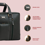 Laptop Bag for Men - Genuine Leather Messenger Bag for Office - Fits up to 16 Inch Laptop -Brown Shoulder Bag with Multiple Compartments - Executive Leather Bag for Work and Travel