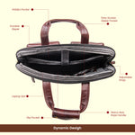 BRAND LEATHER Genuine Leather Laptop Bag for Men - Office Bag - Fits Up to 16-inch Laptop/MacBook - Shoulder Bag/Hand Bag - Laptop Messenger Bag with Trolley Straps - 1 Year Warranty