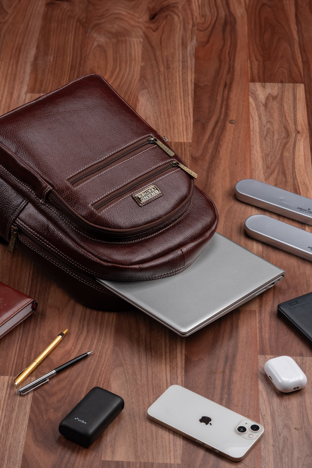 BRAND LEATHER Genuine Leather 14, 15.6 Inch Laptop Backpack For Use Office|Travel|Scahool|College Unisex