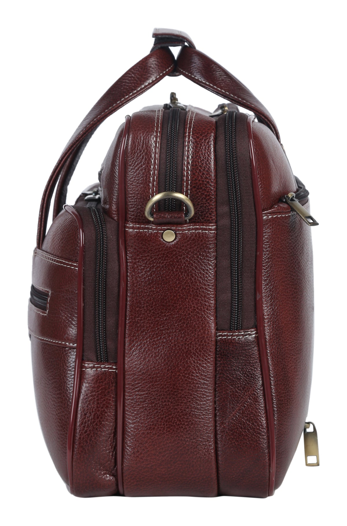 BRAND LEATHER Genuine Leather Laptop Bag for Men/Office Bag for Men, Brown | Fits Upto 16 Inch Laptop/MacBook | Handbags with Shoulder Straps | Leather Bag for Men | Trolley Strap in Laptop Bag