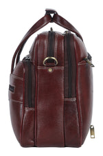 BRAND LEATHER Genuine Leather Laptop Bag for Men/Office Bag for Men, Brown | Fits Upto 16 Inch Laptop/MacBook | Handbags with Shoulder Straps | Leather Bag for Men | Trolley Strap in Laptop Bag