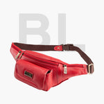 BRAND LEATHER Genuine Leather Stylish Waist Bag Elegant Style Travel Pouch Passport Holder with Adjustable