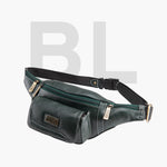 BRAND LEATHER Genuine Leather Stylish Waist Bag Elegant Style Travel Pouch Passport Holder with Adjustable