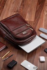 BRAND LEATHER Genuine Leather 14, 15.6 Inch Laptop Backpack For Use Office|Travel|Scahool|College Unisex