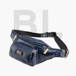 BRAND LEATHER Genuine Leather Stylish Waist Bag Elegant Style Travel Pouch Passport Holder with Adjustable