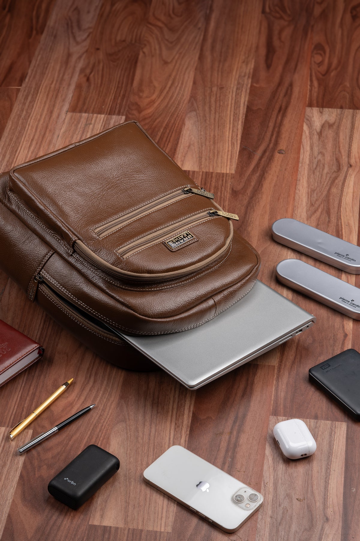 BRAND LEATHER Genuine Leather 14, 15.6 Inch Laptop Backpack For Use Office|Travel|Scahool|College Unisex