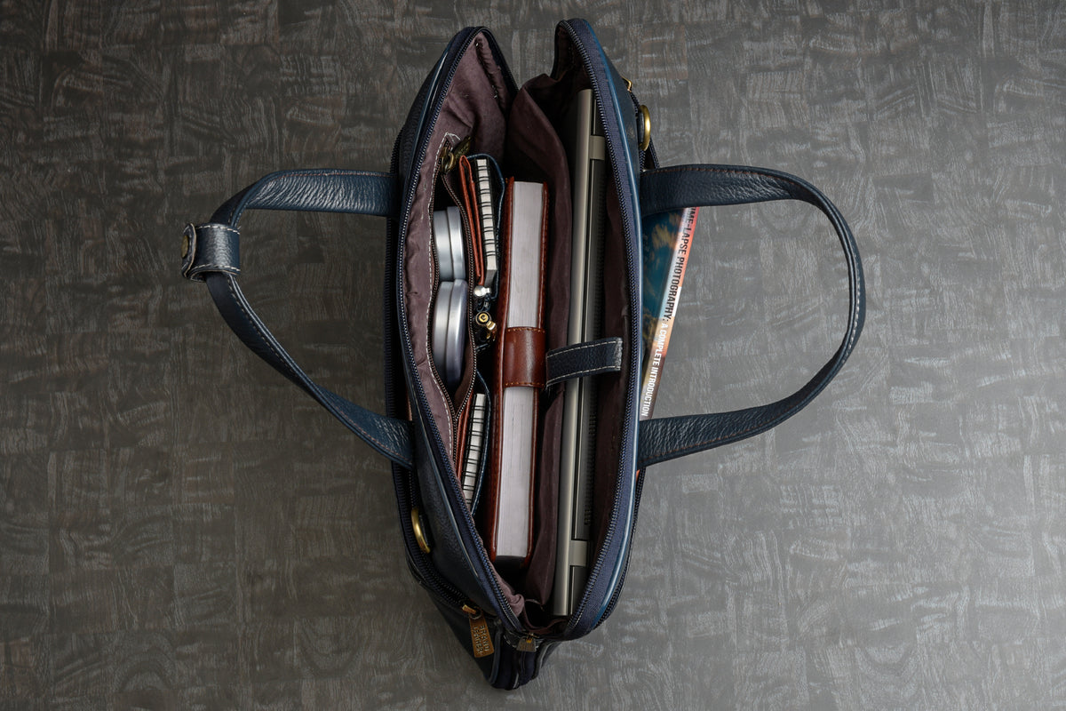 BRAND LEATHER Genuine Leather Laptop Bag for Men/Office Bag for Men |Fits 14|15.6|16 Inch Laptop Bag/MacBook |Leather Bag for Men with Shoulder Straps|Crossbody Laptop Messenger Bag for Men