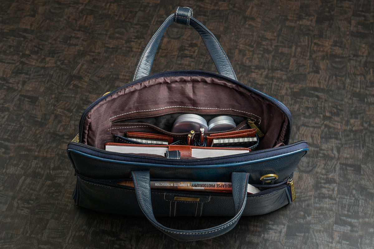 BRAND LEATHER Genuine Leather Laptop Bag for Men/Office Bag for Men |Fits 14|15.6|16 Inch Laptop Bag/MacBook |Leather Bag for Men with Shoulder Straps|Crossbody Laptop Messenger Bag for Men