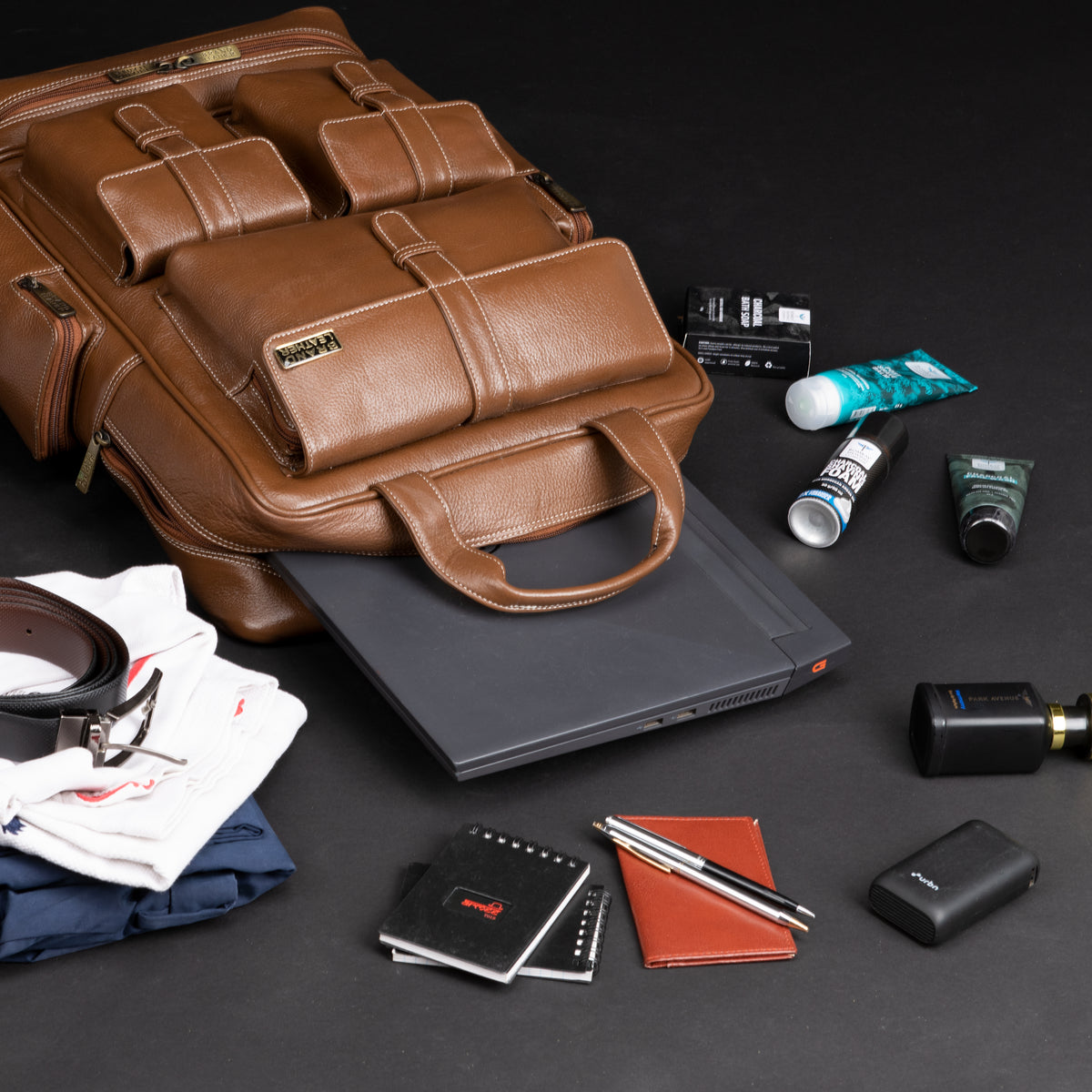 BRAND LEATHER Full Grain Buffalo - Hide Leather Backpack Large Capacity 15/15.6/16/17 Inch Laptop Bag Multi Pockets Travel Daypack