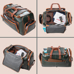 BRAND LEATHER Genuine Leather High Capacity Travel Backpack Cum Duffel Bag