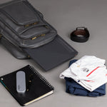 BRAND LEATHER Men's Full Grain Cow Hide Leather 17 Inch Laptop Backpack Large Capacity Weekender Overnight Camping Travel Rucksack