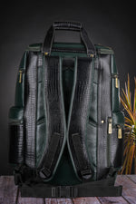 BRAND LEATHER Full Grain Buffalo - Hide Leather Backpack Large Capacity 15/15.6/16/17 Inch Laptop Bag Multi Pockets Travel Daypack