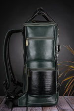 BRAND LEATHER Full Grain Buffalo - Hide Leather Backpack Large Capacity 15/15.6/16/17 Inch Laptop Bag Multi Pockets Travel Daypack