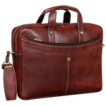BRAND LEATHER Genuine Leather Laptop Bag for Men/Office Bag for Men |Fits 14|15.6|16 Inch Laptop Bag/MacBook |Leather Bag for Men with Shoulder Straps|Crossbody Laptop Messenger Bag for Men