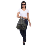 BRAND LEATHER Genuine Leather Stylish Women's Backpack Use for College|School|Office|Travel