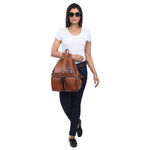 BRAND LEATHER Genuine Leather Stylish Women's Backpack Use for College|School|Office|Travel