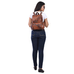 BRAND LEATHER Genuine Leather Stylish Women's Backpack Use for College|School|Office|Travel