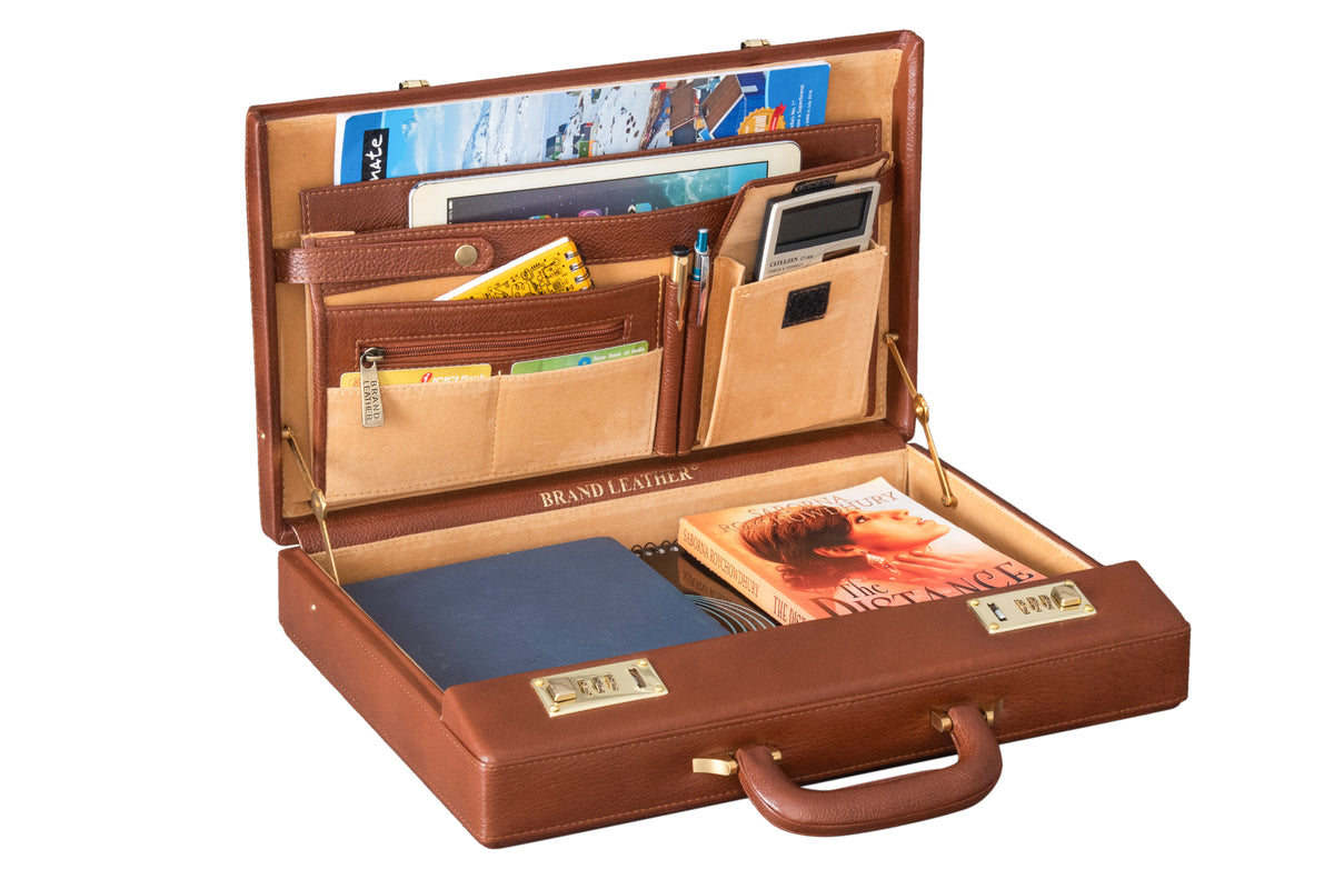 BRAND LEATHER Genuine Leather 20 L Briefcase For Men Use For Office|Business|Travel