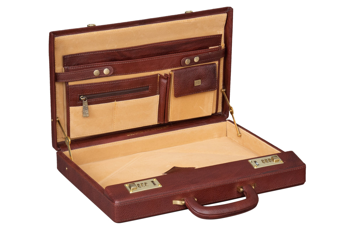 BRAND LEATHER Genuine Leather 20 L Briefcase For Men Use For Office|Business|Travel
