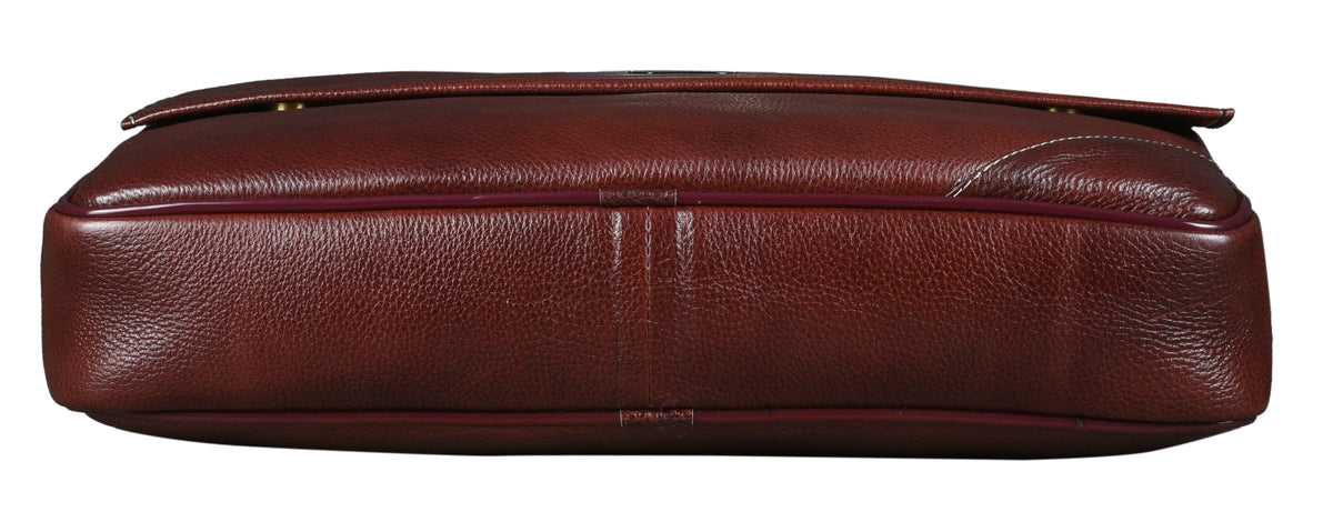 BRAND LEATHER Laptop Bag for Men - Genuine Leather Office Bag with Multiple Compartments Fits 14/15.6/16 Inch Laptop Bag - Messenger and Shoulder Bag for Travel - Water Resistant