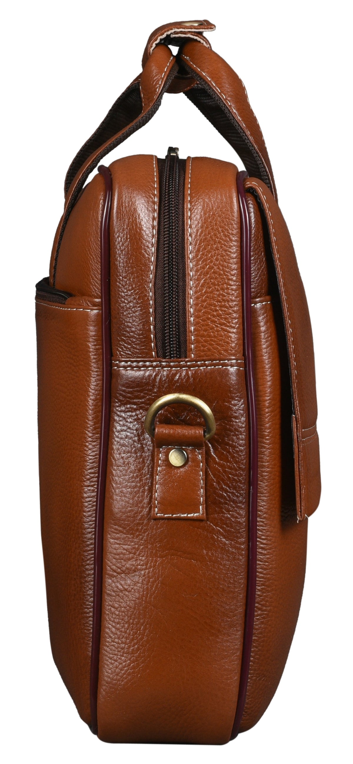 BRAND LEATHER Laptop Bag for Men - Genuine Leather Office Bag with Multiple Compartments Fits 14/15.6/16 Inch Laptop Bag - Messenger and Shoulder Bag for Travel - Water Resistant