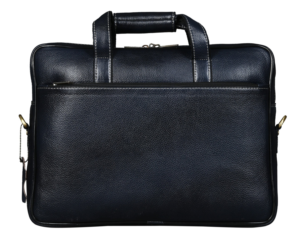 BRAND LEATHER Laptop Bag for Men - Genuine Leather Office Bag with Multiple Compartments Fits 14/15.6/16 Inch Laptop Bag - Messenger and Shoulder Bag for Travel - Water Resistant