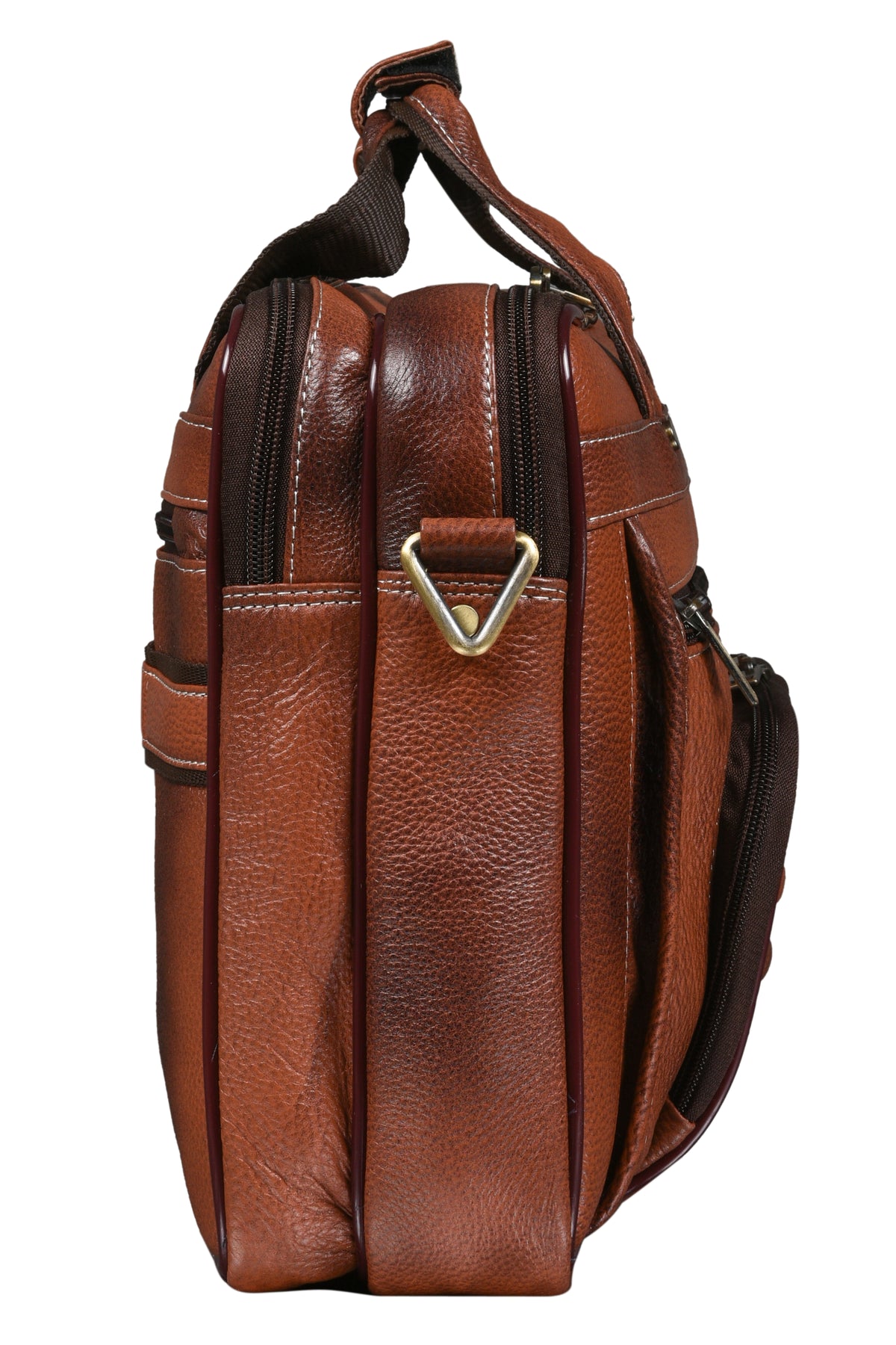 Genuine Leather Briefcase for Men Business Travel Messenger Bags 15.6 Inch Laptop Bag