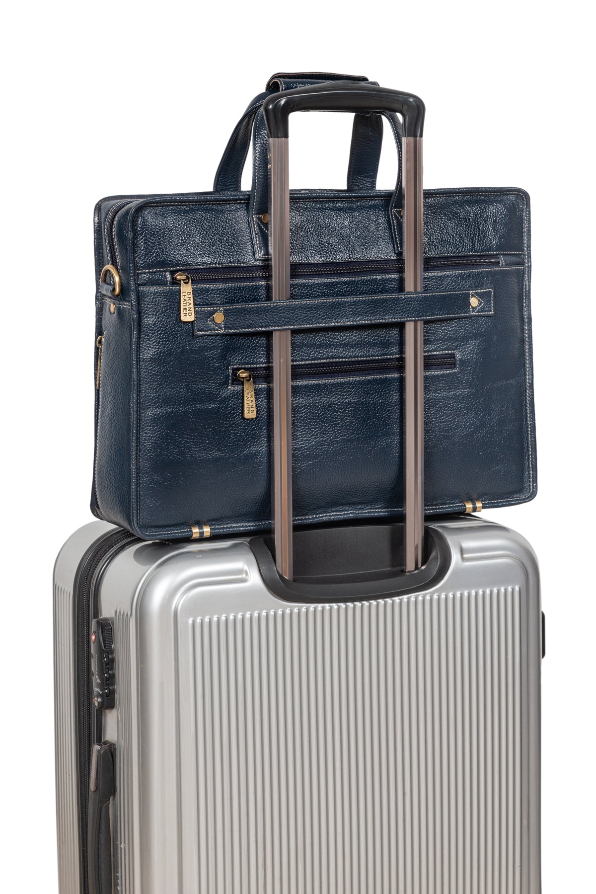 Genuine Leather Laptop Bag for Men - Office Bag, Brown - Fits Up to 14/15.6/16 Inch Laptop/MacBook - Laptop Messenger Bag/Side Shoulder Bag with Adjustable Strap - 1 Year Warranty