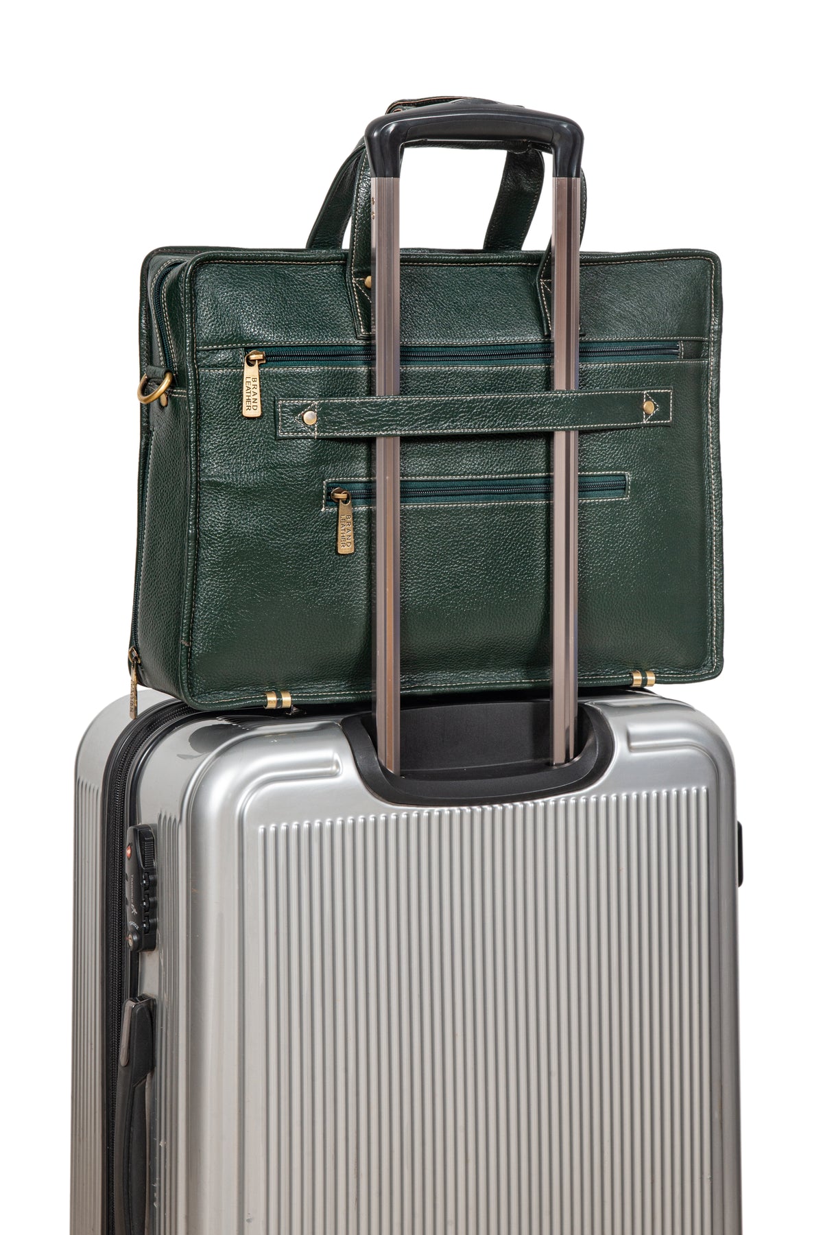 Genuine Leather Laptop Bag for Men - Office Bag, Brown - Fits Up to 14/15.6/16 Inch Laptop/MacBook - Laptop Messenger Bag/Side Shoulder Bag with Adjustable Strap - 1 Year Warranty