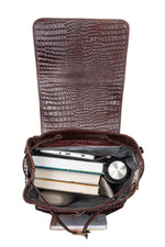 BRAND LEATHER Genuine Leather Stylish Women's Backpack Use for College|School|Office|Travel