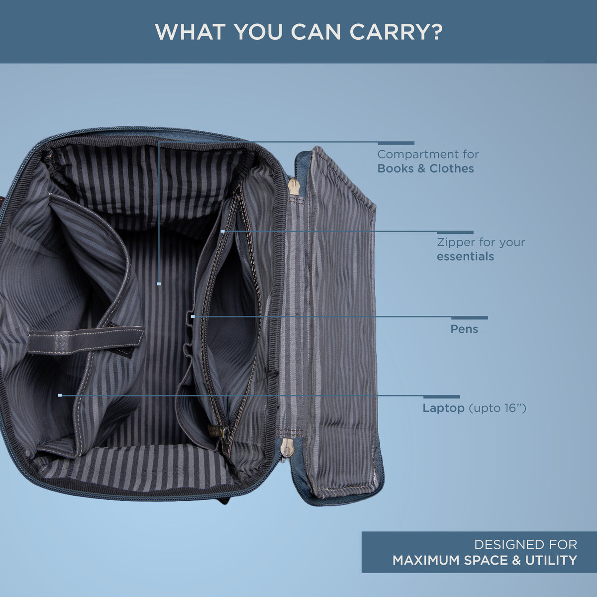 BRAND LEATHER Full Grain Buffalo - Hide Leather Backpack Large Capacity 15/15.6/16/17 Inch Laptop Bag Multi Pockets Travel Daypack