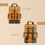 BRAND LEATHER Full Grain Buffalo - Hide Leather Backpack Large Capacity 15/15.6/16/17 Inch Laptop Bag Multi Pockets Travel Daypack