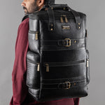 BRAND LEATHER Full Grain Buffalo - Hide Leather Backpack Large Capacity 15/15.6/16/17 Inch Laptop Bag Multi Pockets Travel Daypack