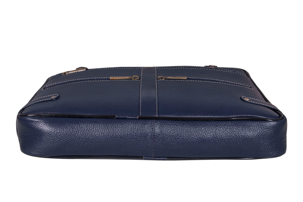 Laptop Bag for Men - Genuine Leather Messenger Bag for Office - Fits up to 16 Inch Laptop -Brown Shoulder Bag with Multiple Compartments - Executive Leather Bag for Work and Travel