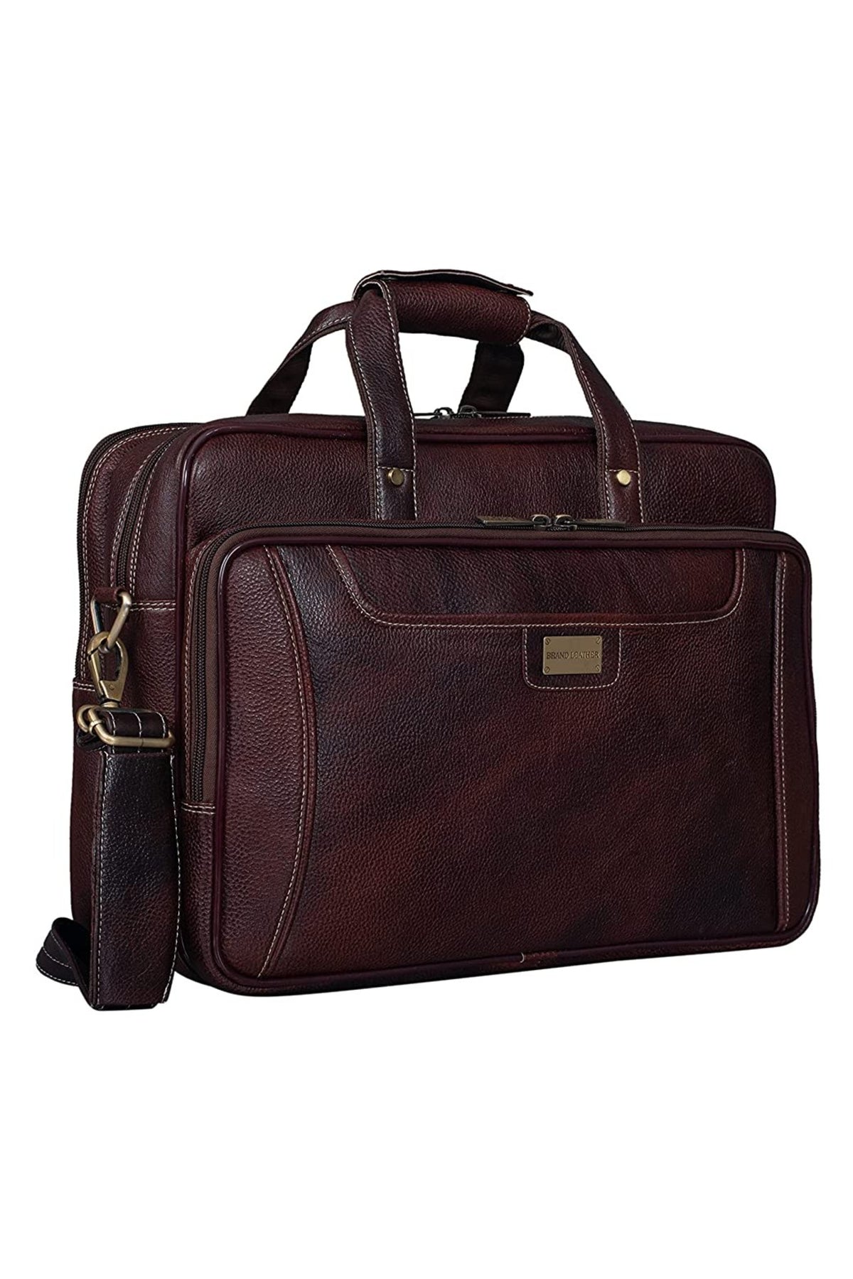 Genuine Leather 16 Inch Laptop Messenger Bag With Huge Capacity