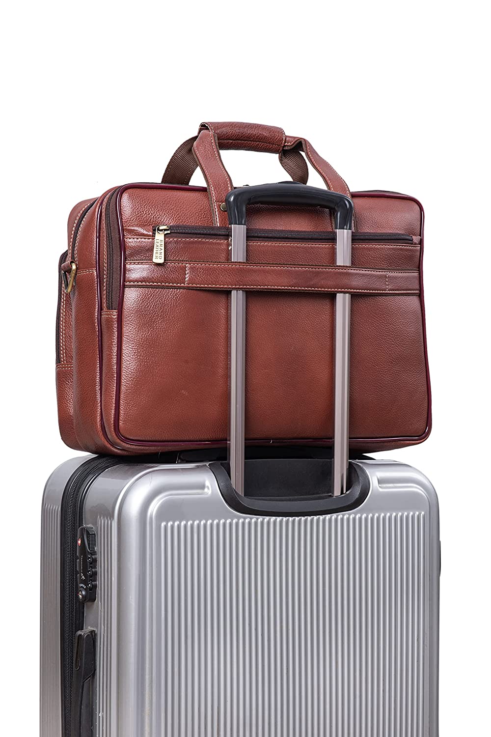 Genuine Leather 16 Inch Laptop Messenger Bag With Huge Capacity