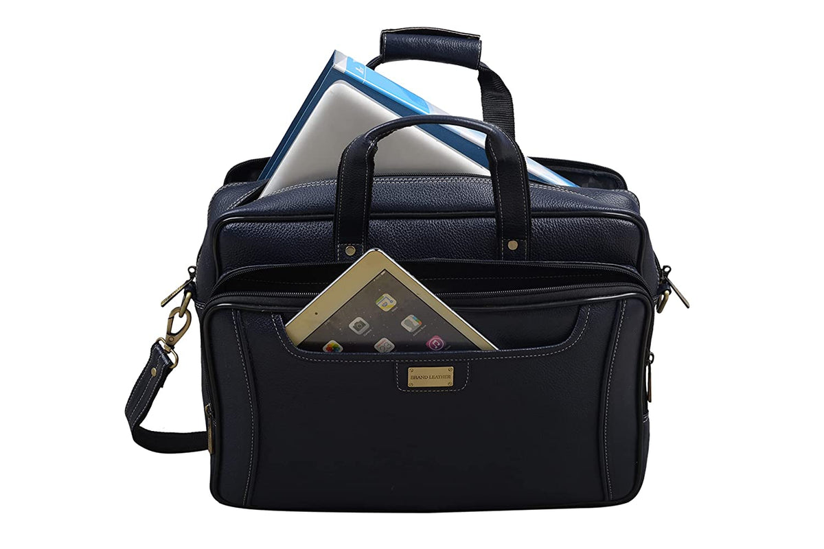 Genuine Leather 16 Inch Laptop Messenger Bag With Huge Capacity