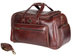 BRAND LEATHER Genuine Leather High Capacity Travel Backpack Cum Duffel Bag