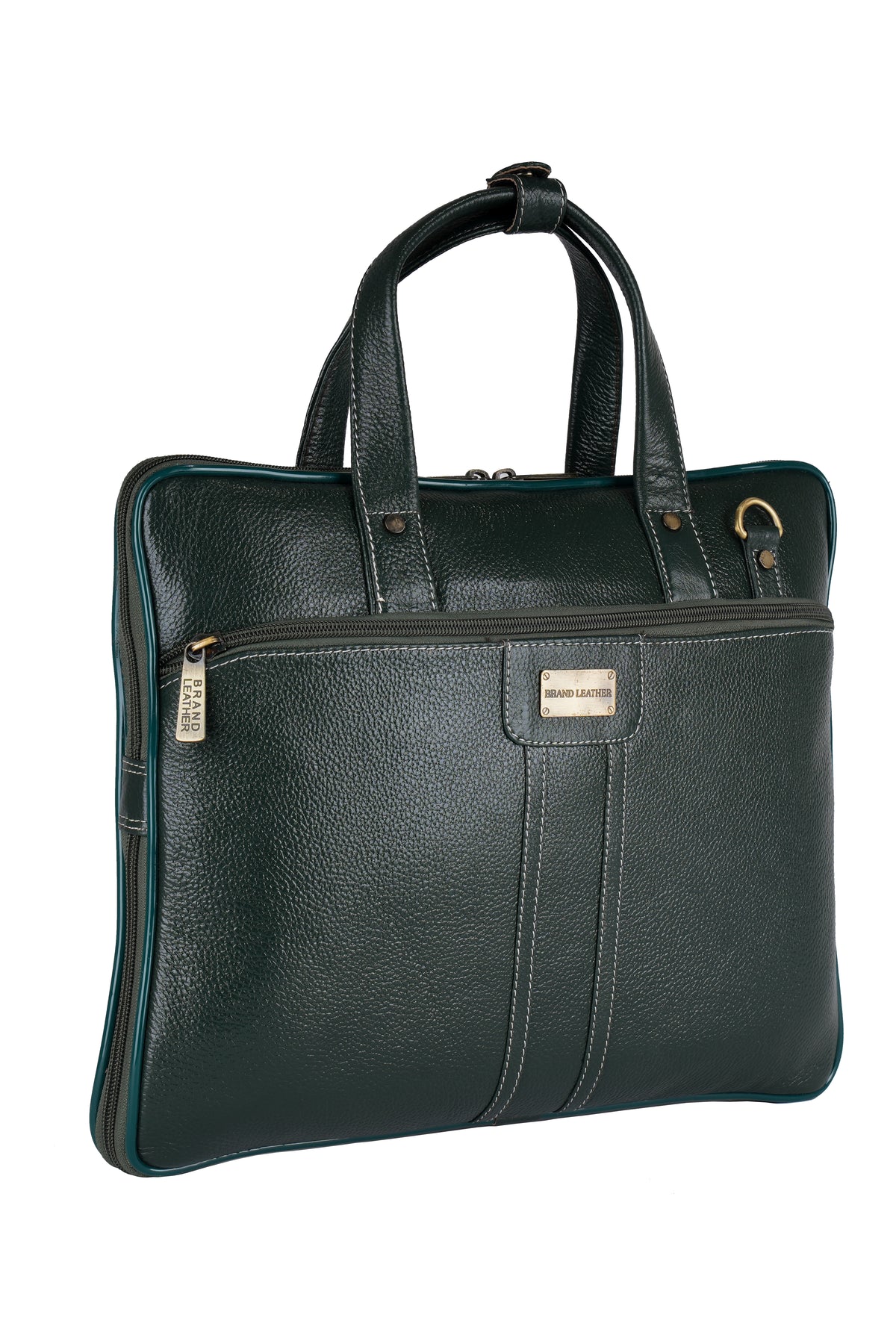 BRAND LEATHER Genuine Leather Laptop Bag for Men/Office Bag for Men |Fits 14|15.6|16 Inch Laptop Bag/MacBook |Leather Bag for Men with Shoulder Straps|Crossbody Laptop Messenger Bag for Men