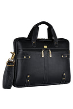 Laptop Bag for Men - Genuine Leather Messenger Bag for Office - Fits up to 15 Inch Laptop -Brown Shoulder Bag with Multiple Compartments - Executive Leather Bag for Work and Travel