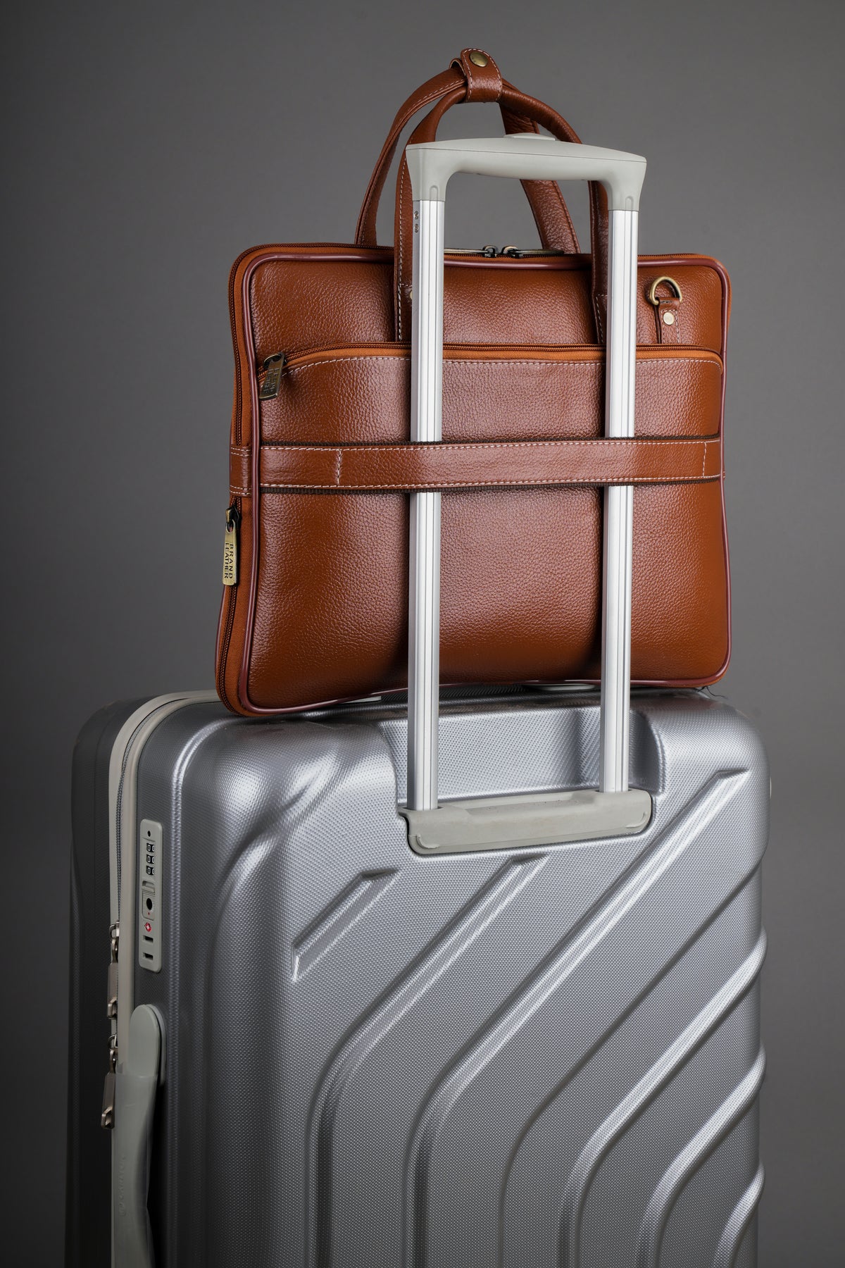 BRAND LEATHER Genuine Leather Laptop Bag for Men/Office Bag for Men |Fits 14|15.6|16 Inch Laptop Bag/MacBook |Leather Bag for Men with Shoulder Straps|Crossbody Laptop Messenger Bag for Men