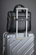 Laptop Bag for Men - Genuine Leather Messenger Bag for Office - Fits up to 15 Inch Laptop -Brown Shoulder Bag with Multiple Compartments - Executive Leather Bag for Work and Travel