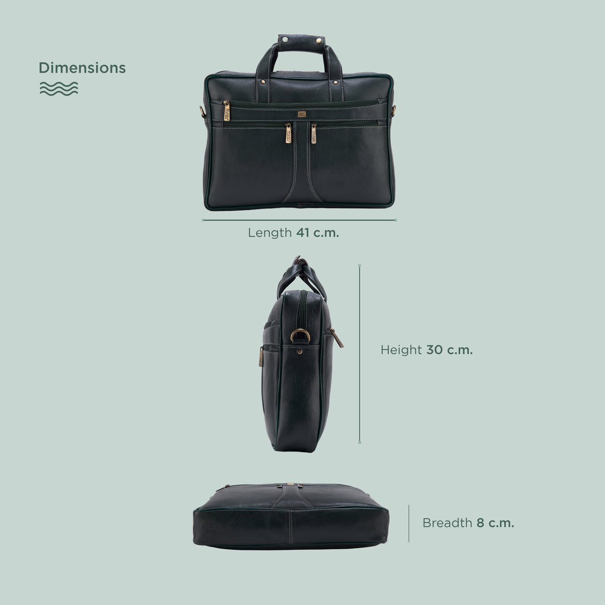 BRAND LEATHER Laptop Bag for Men - Genuine Leather Office Bag with Multiple Compartments Fits 14/15.6/16 Inch Laptop Bag - Messenger and Shoulder Bag for Travel - Water Resistant