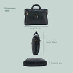 BRAND LEATHER Laptop Bag for Men - Genuine Leather Office Bag with Multiple Compartments Fits 14/15.6/16 Inch Laptop Bag - Messenger and Shoulder Bag for Travel - Water Resistant