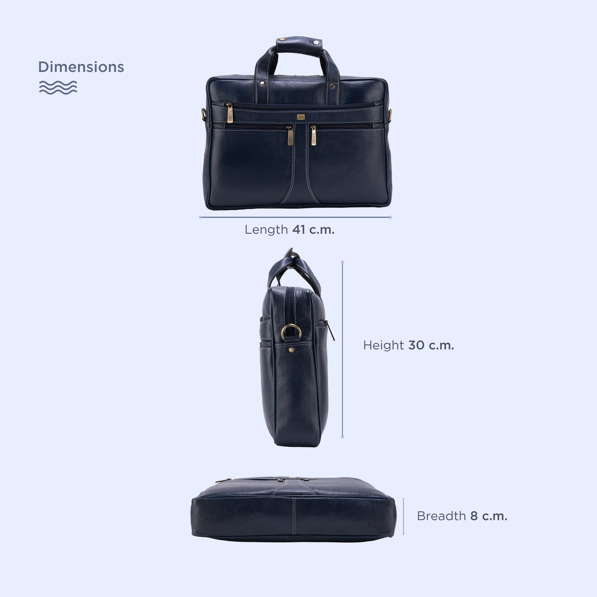 BRAND LEATHER Laptop Bag for Men - Genuine Leather Office Bag with Multiple Compartments Fits 14/15.6/16 Inch Laptop Bag - Messenger and Shoulder Bag for Travel - Water Resistant