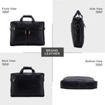 BRAND LEATHER Laptop Bag for Men - Genuine Leather Office Bag with Multiple Compartments Fits 14/15.6/16 Inch Laptop Bag - Messenger and Shoulder Bag for Travel - Water Resistant