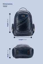 BRAND LEATHER Men's Full Grain Cow Hide Leather 17 Inch Laptop Backpack Large Capacity Weekender Overnight Camping Travel Rucksack