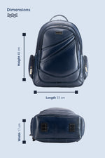 BRAND LEATHER Men's Full Grain Cow Hide Leather 17 Inch Laptop Backpack Large Capacity Weekender Overnight Camping Travel Rucksack